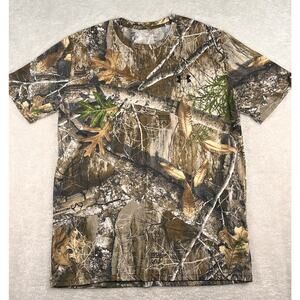 Under Armour T Shirt Men’s Sz L Realtree Edge Camouflage Hunting Heatgear Loose
